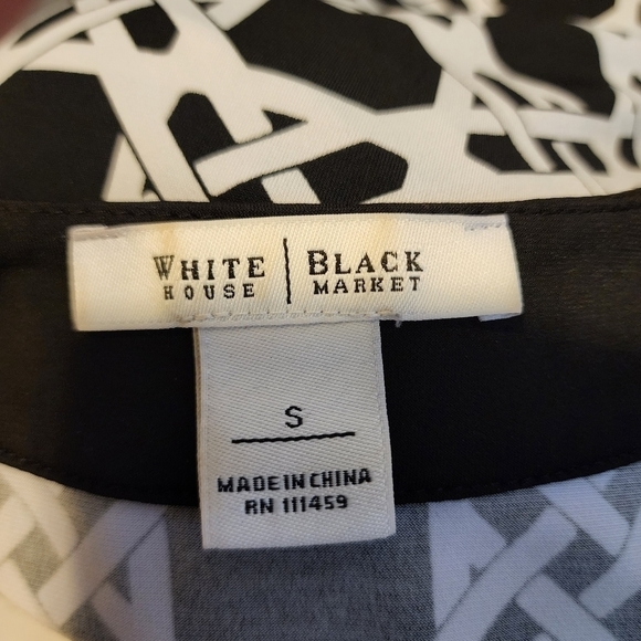 WHBM White House Black Market Geometric Print Tunic Women's Small S Sleeveless - Picture 6 of 8